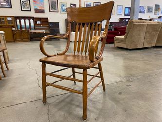 Wooden Dining Chair with Bentwood Arms