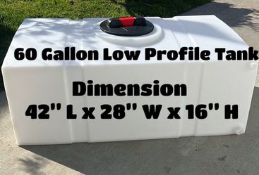 60 Gallon Water Tank – Low Profile Poly Tank – Mobile Detail / Pressure Wash
