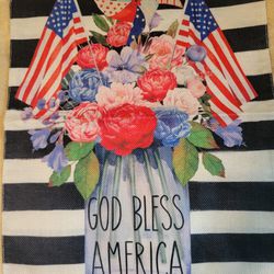 God Bless America Garden flag 