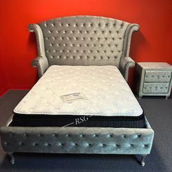 Color Options Master Bedroom Furniture Set 🌟 Dresser, Mirror, Nightstand, Chest, Mattress, Queen/King Size Bed 