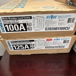 Siemens Main breaker load Center, Challenger Circuit Breakers. Square D.