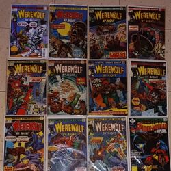 14 Werewolf By Night Bronze Age Comics VG-FN numbers Are Pictured ..Nice Lot 