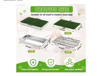 Three layer stainless steel dog grass with tray