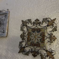 3 Metal Wall Hangings 32x32 On The Square 30x20 Tree