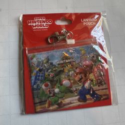 New Universal Studios Super Nintendo World Lanyard Pouch Mario Peach Luigi Yoshi