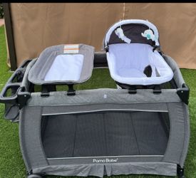 Pamo Babe Unisex Grey Portable baby Play Yard