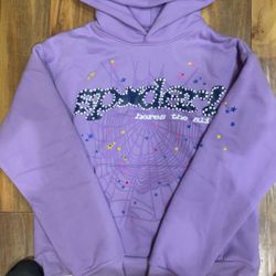 Sp5der Hoodie Purple Size Small
