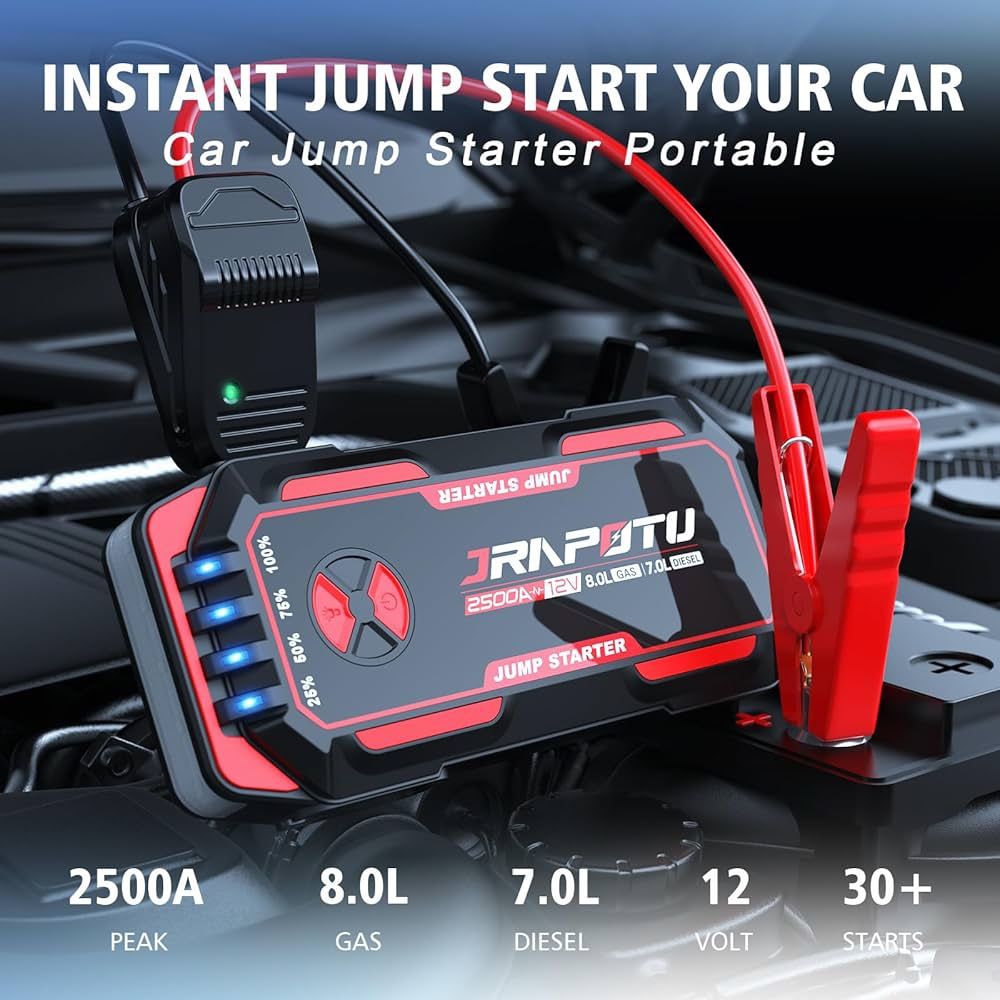 Car Jump Starter, 2500A Peak Jump Box