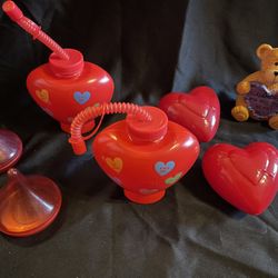 Valentines Day Candy Holders and Cups- set of two each with Grandma Teddy Bear- LOTC