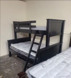 Twin Over Full Bunk Bed With Mattress