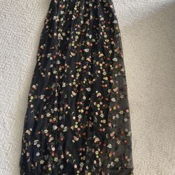 Floral mesh skirt