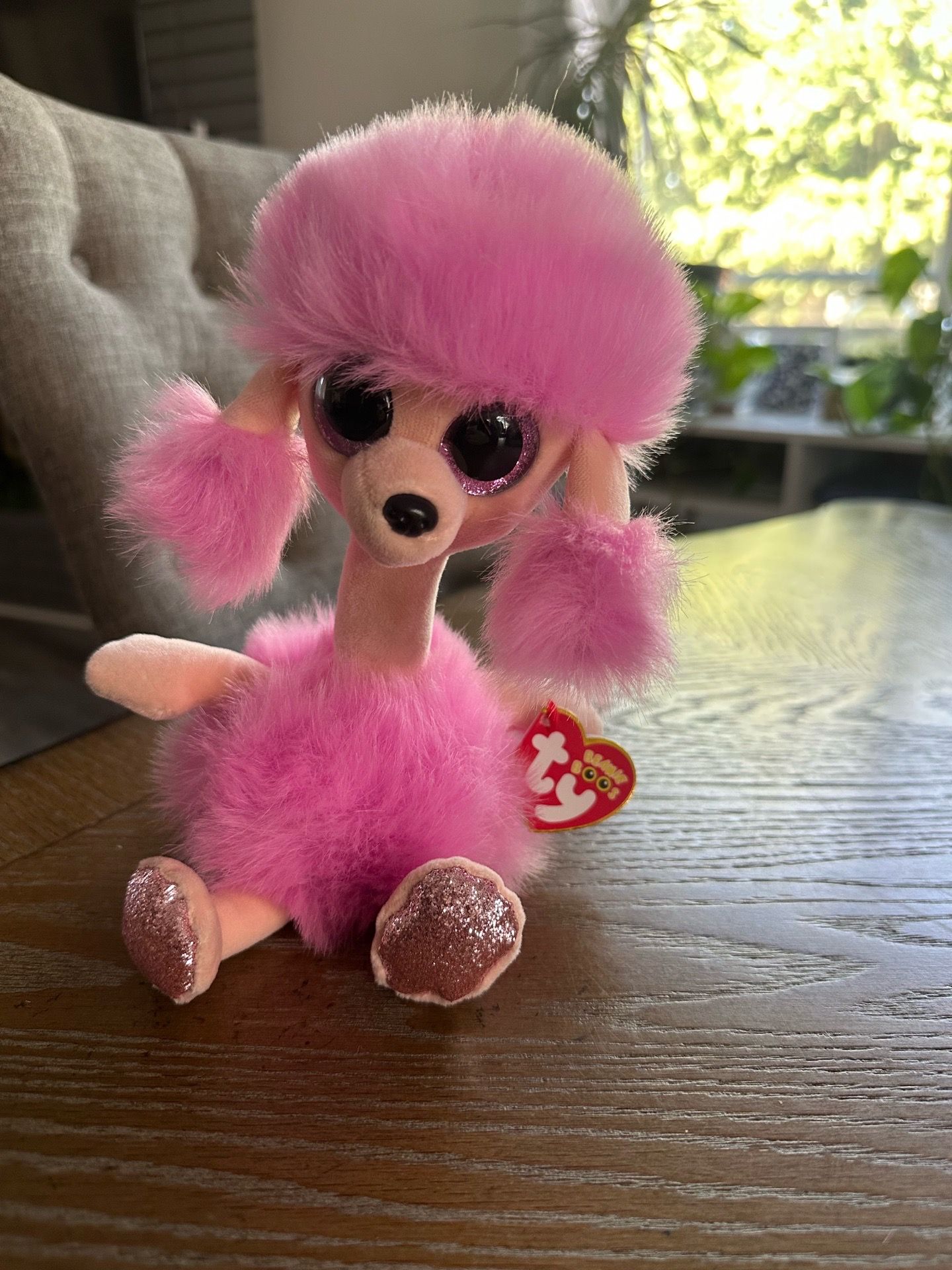 Ty Beanie Boo Camilla pink poodle plush toy