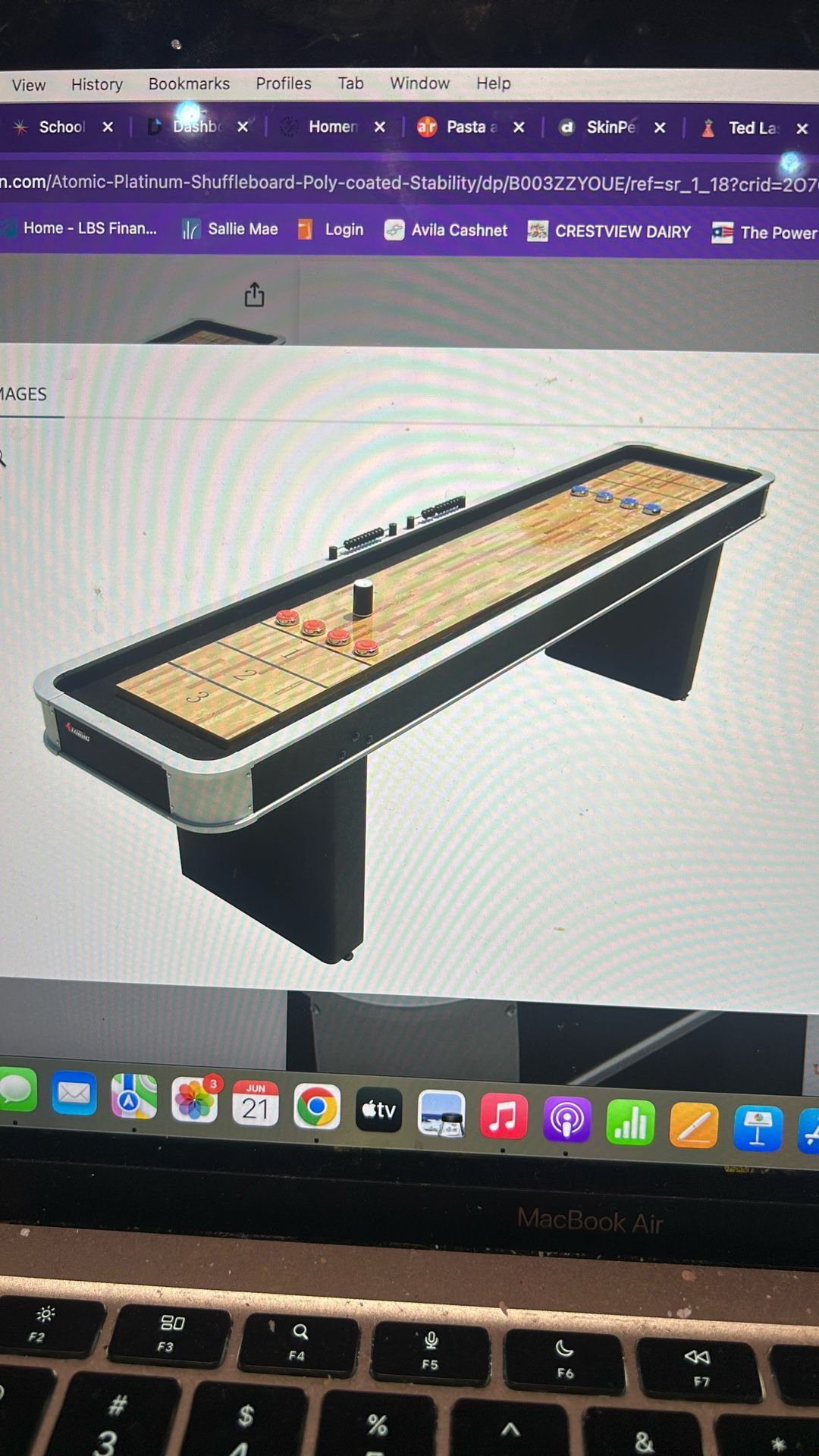 9’ Shuffleboard Table