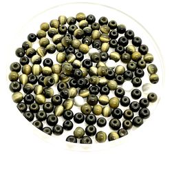 75- 6mm Green Cat’s Eye Beads 