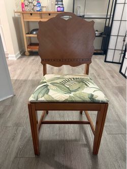 1930s Art Deco vanity chair featuring walnut burl veneer Inlay With Embroidered