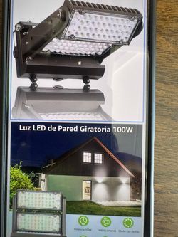 Rotating LED wall light 100 Watts commercial for warehouse entrance parking Garage