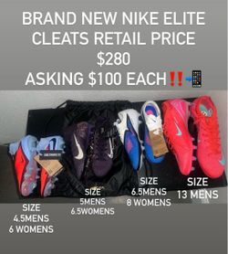 Nike elite cleats few sizes available!