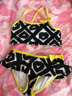 Yellow and black bikini size 5