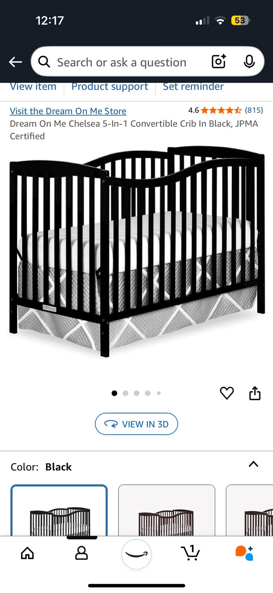 Dream On Me Chelsea Crib