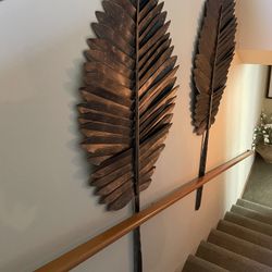 leaf metal wall decor decoration  66inx24in 