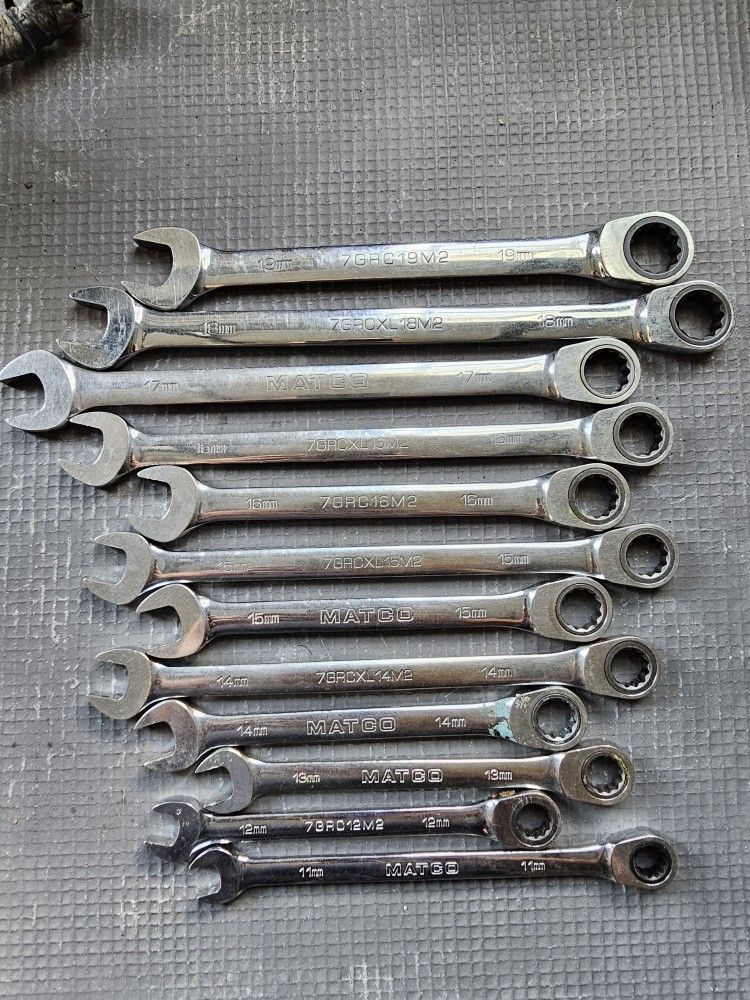 Matco Open/Box End Ratcheting Wrench Set Metric