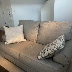 Grey Couches + bed 