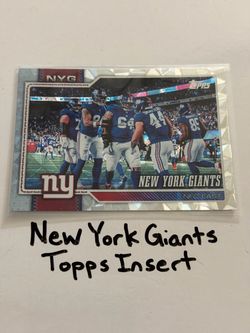 New York Giants Topps Short Print Insert Card.