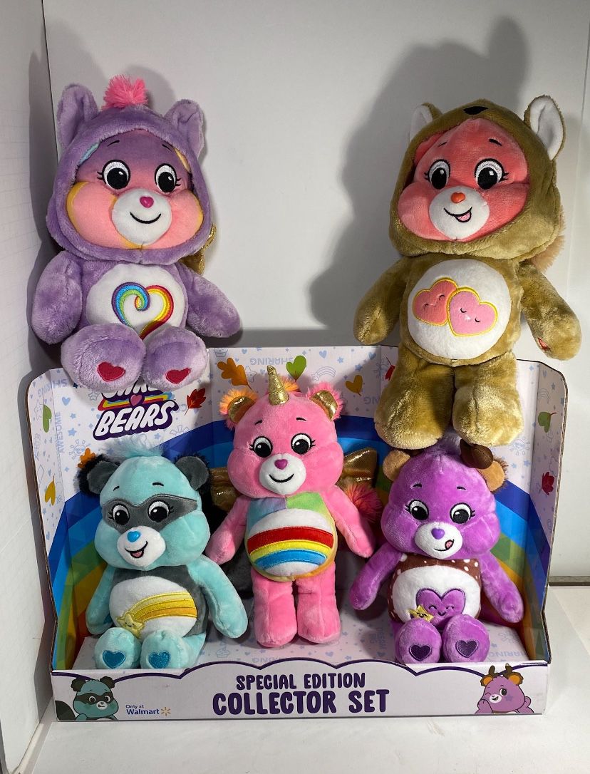 Care Bears Special Edition Collector Set Lot Take Care Cheer Wish