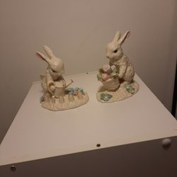 A pair Of LENOX PORCELAIN EASTER BUNNIES! THESE WILL BE THE  PERFECT EASTER SURPRISE 