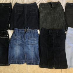 Variety of rarely used Designer Brands Denim skirts And dressy skirts for sale