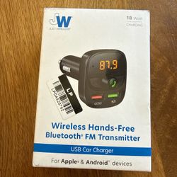 Just Wireless Bluetooth FM Transmitter USB Car Charger