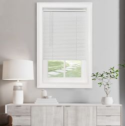 ACHIM Cordless Mini Blinds White 35” Wide Window Blinds – New