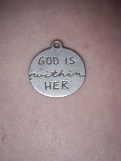 'God Is Within Her' James Avery double-sided  Charm