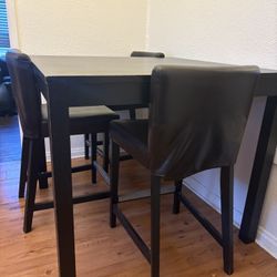 Black Kitchen Table 3 Seat Set 