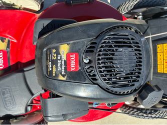 Like new - Toro lawnmower/mower self propelled.  Starts right up runs perfect.