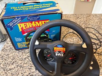 PER4MER Turbo wheel 'Platinum sound' vintage video game steering wheel with box