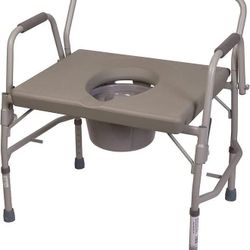 XL DMI Bedside Commode, Portable Toilet, Commode Chair, Raised Toilet Seat with Handles, Holds up to 500 Pounds with Included 7 qt Commode Bucket