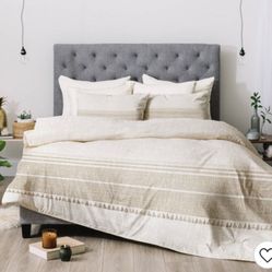 Deny Design Holli Zollinger French Tassel Geometric queen duvet set