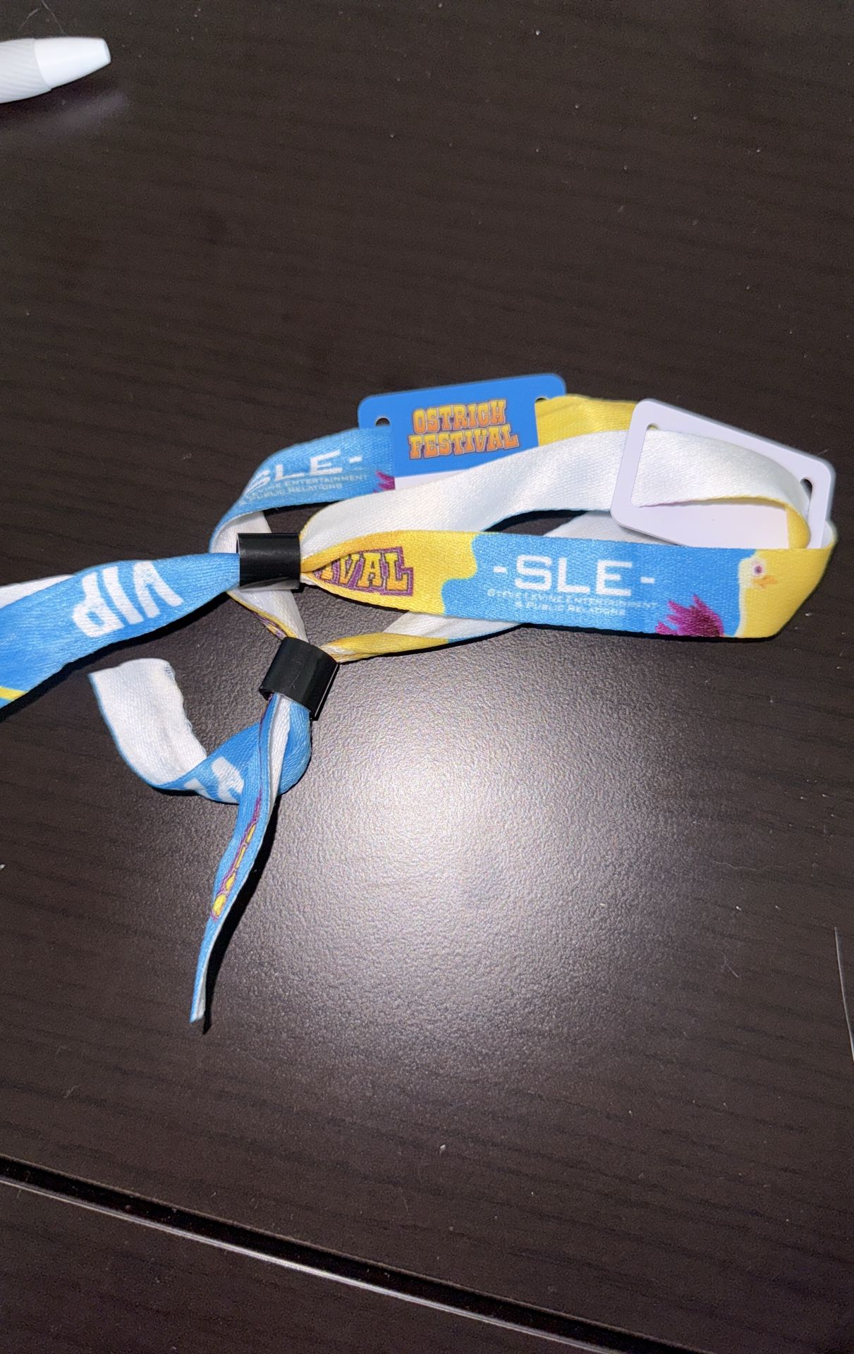 Ostrich Festival VIP access bracelets