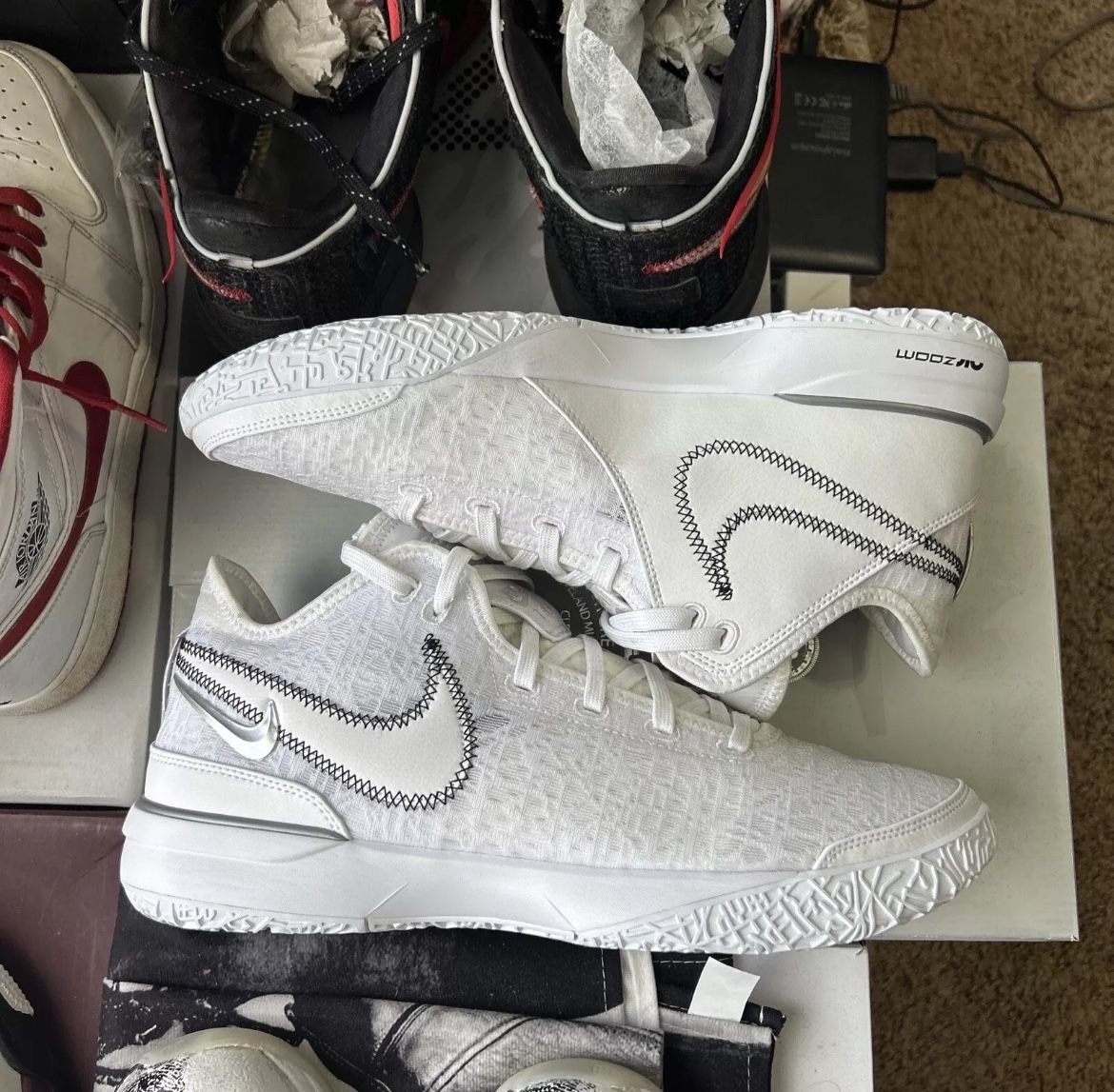 lebron nxxt gen ‘triple white’ size 12