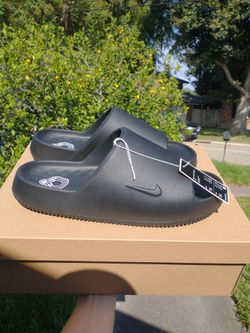 New Nike Calm Slide men size 14 Sandals Black
