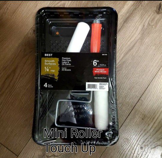 Touch Up Paint Kit New Tray, Roller, Brush 