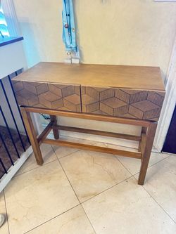 Tachuri Geometric Front Console Table Light Brown - Opalhouse