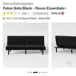 Black Futon Sofa (Room Essentials)