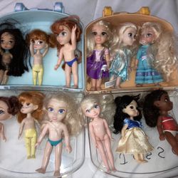 Disney Princess 12 Animators’ Collection Toddler Dolls & 2 cases Pocahontas Frozen Rapunzel Snow White