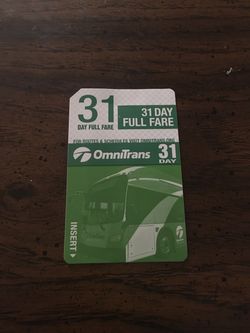 Omnitrans 31 day bus pass full fare