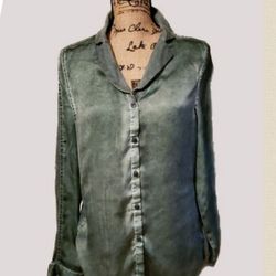 I Jean's by Buffalo Arlene Olive Green Blouse LP