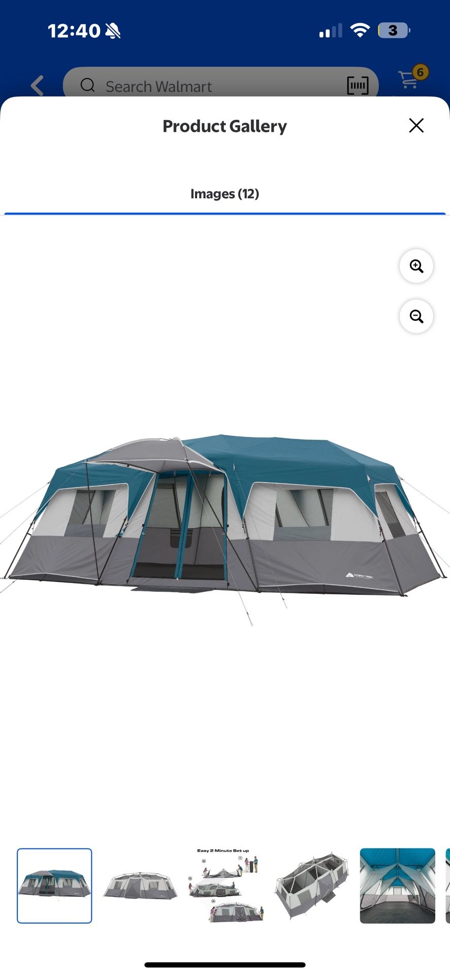 Ozark 12 Person Instant Tent