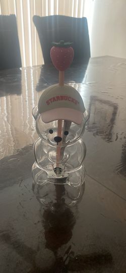 Pink Starbucks Glass Bearista Cup