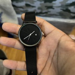 New Black Slim Watch